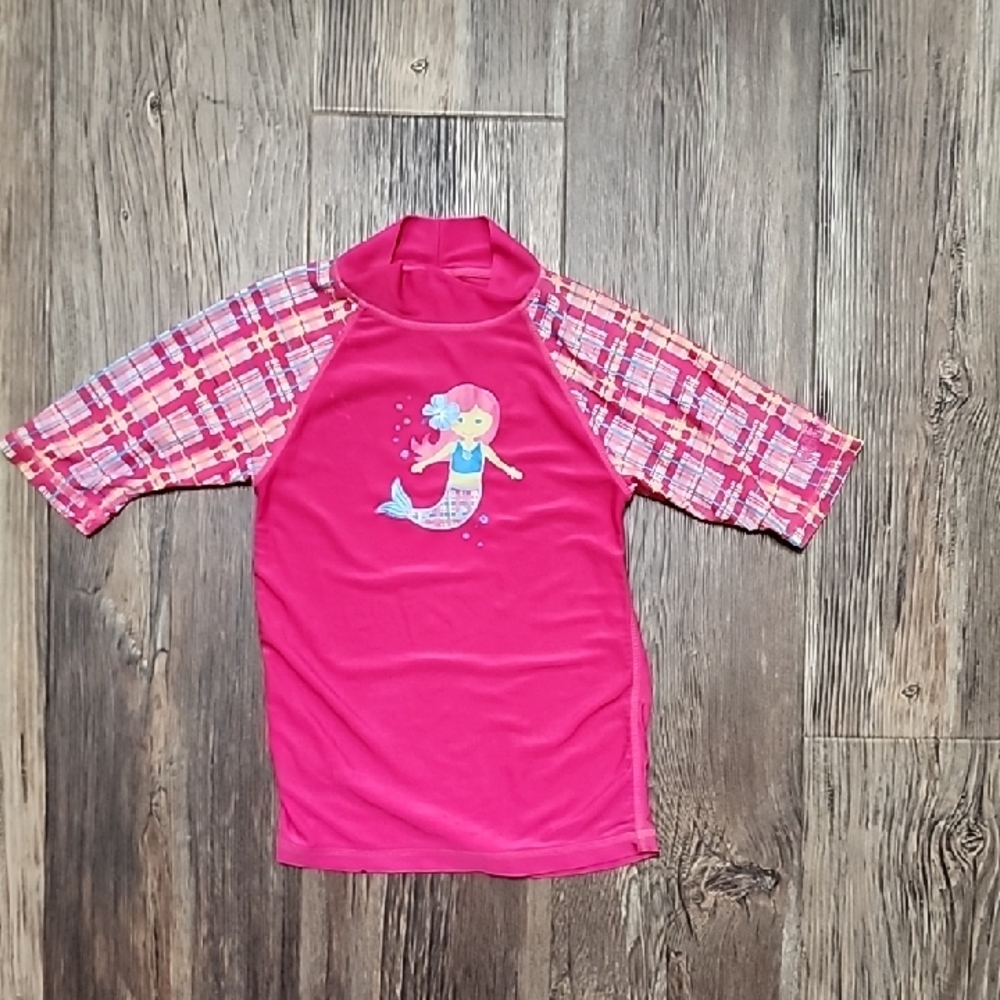 UV Skinz Pink Mermaid Kids Swim Shirt/Rash Guard